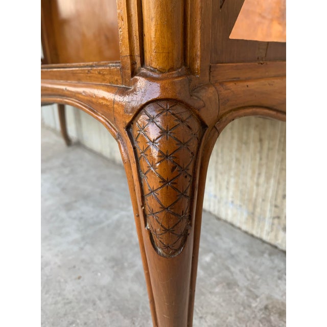 19000s French Server Sideboard Tables with Open Shelves - a Pair For Sale - Image 10 of 13