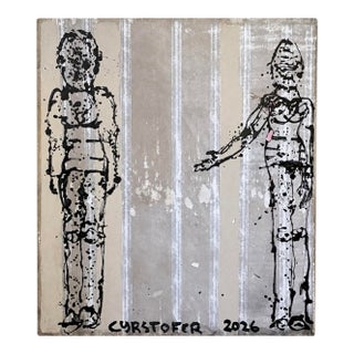 Abstract Figurative Painting by Christopher Shoemaker, 55” H X 47” W For Sale