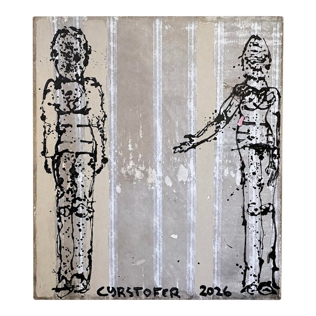 Abstract Figurative Painting by Christopher Shoemaker, 55” H X 47” W For Sale