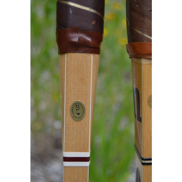 Mid 20th Century Wilson Wooden Tennis Racquets With Presses - Set of 3 - For Sale - Image 14 of 16