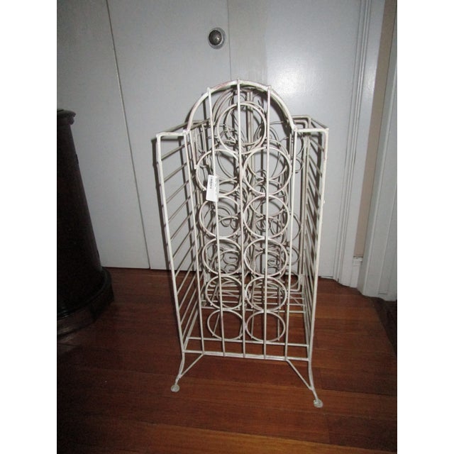 French Style White Wrought Iron Vintage Wine With Latch Chairish