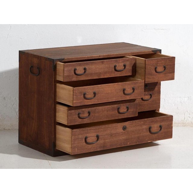 Antique Japanese Tansu Chest of Drawers For Sale - Image 4 of 13