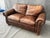 Thomasville Thomasville Traditional Brown Leather Loveseat For Sale - Image 4 of 12