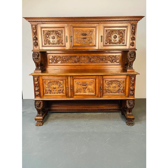 R. J. Horner Victorian Sideboard, Full Griffins, Figural, 1880s, Refinished For Sale - Image 13 of 13