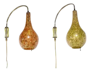 Mid-Century Modern Pear Shaped Sconces- a Pair
