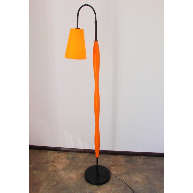 Postmodern Orange Floor Lamp, 1990s For Sale - Image 10 of 12