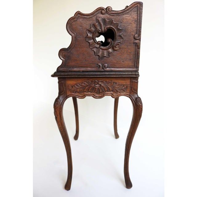Antique French Louis XV Oak Nightstand, 1900s For Sale - Image 4 of 14