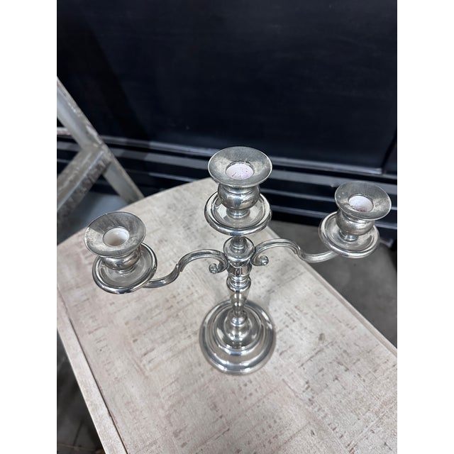 Vintage Silver Plate Candelabra For Sale In Denver - Image 6 of 12