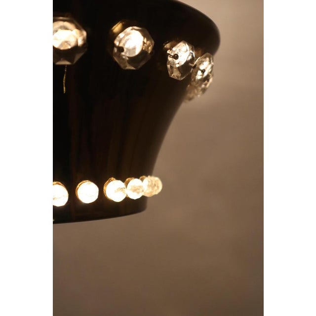 Hollywood Regency Hanging Lamp in Brass and Lead Crystal, Austria, 1950s For Sale - Image 17 of 18