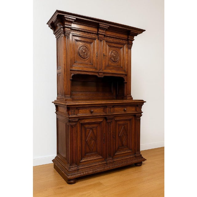 Renaissance-Style Cupboard in Walnut For Sale - Image 6 of 6
