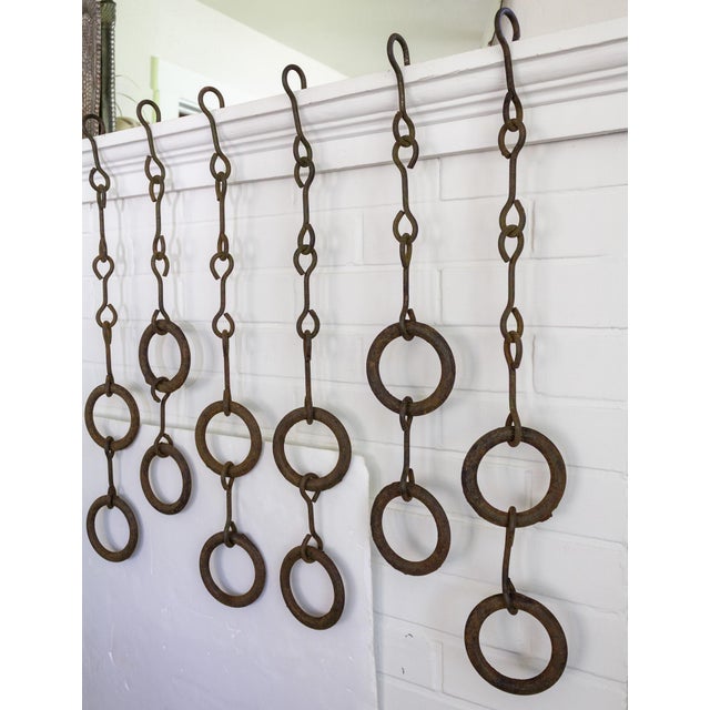 Mid 19th Century Rustic 19th Century Sculptural Farmers Chains Set of Six For Sale - Image 5 of 10