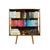 Czech bookcase from 1973 Completely renovated: all old layers removed, walnut veneer coated with hardwax oil with a...