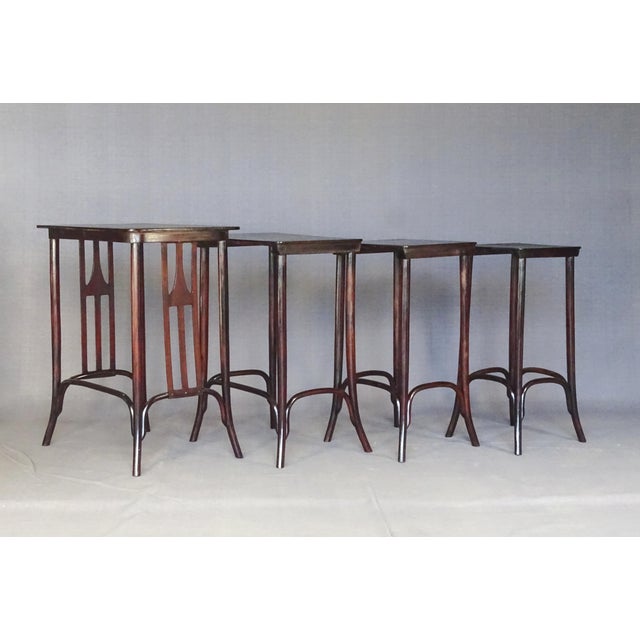 Nesting Tables by Siegel for Kohn, 1905, Set of 4 For Sale - Image 10 of 16