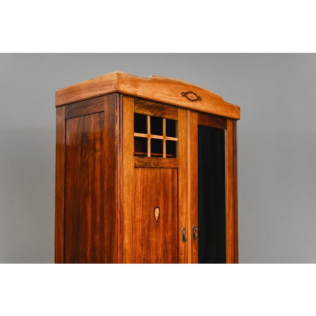 Art Nouveau Wardrobe in Brass and Pine For Sale - Image 6 of 18