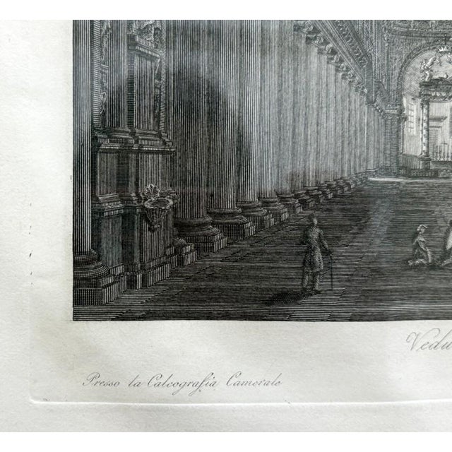 19th Century Engraving of the Interior of the Basilica of Santa Maria Maggiore in Rome For Sale - Image 9 of 15