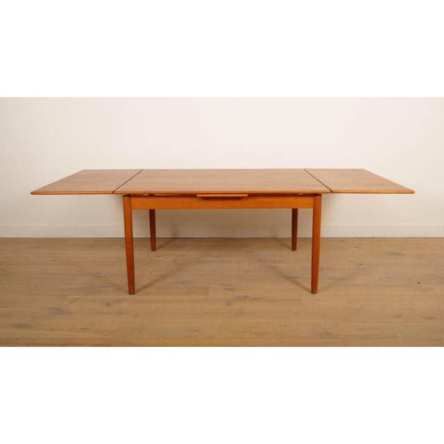 Vintage Extendable Dining Table in Teak For Sale - Image 6 of 10