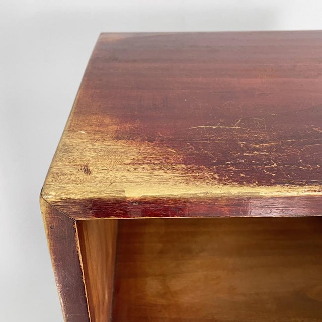 Art Deco Italian Rectangular Bookcase in Red Wood, 1940s For Sale - Image 6 of 18