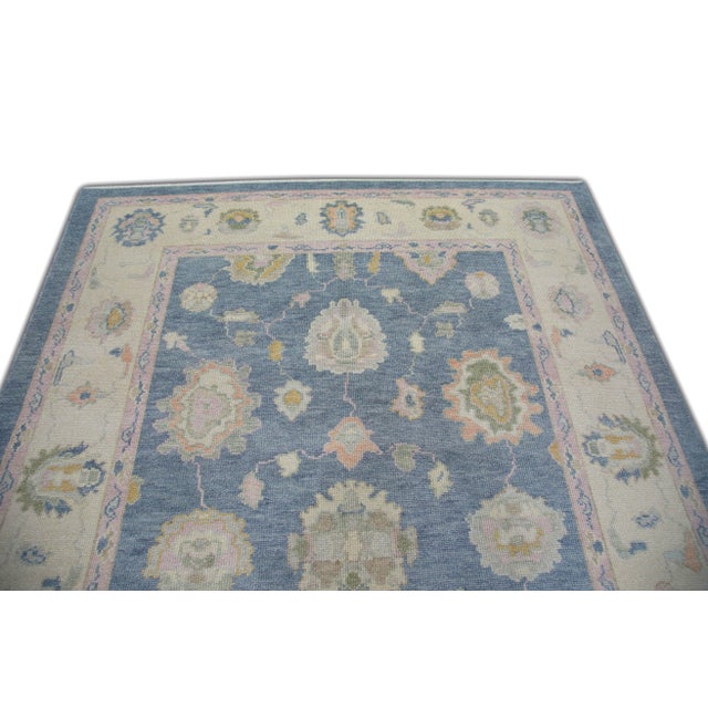Modern Turkish Oushak Rug 6'6" x 9' For Sale - Image 4 of 7