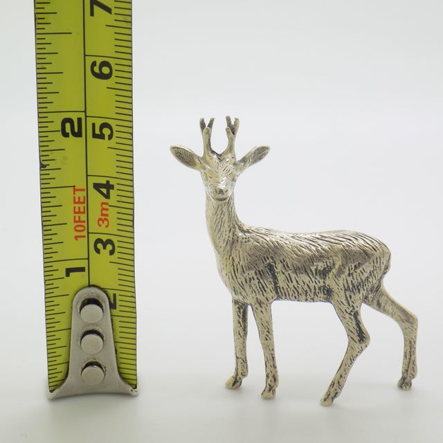 Vintage Italian Handmade Silver 800 Deer Fawn Figurine, 1970s For Sale - Image 9 of 10