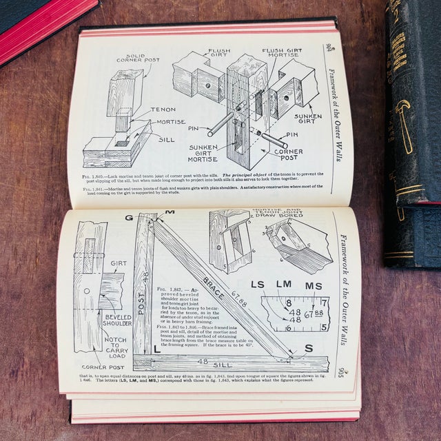 1940 Audels Carpenters & Builders Guide Books – Complete 4-Volume Leather-Bound Set For Sale - Image 13 of 14