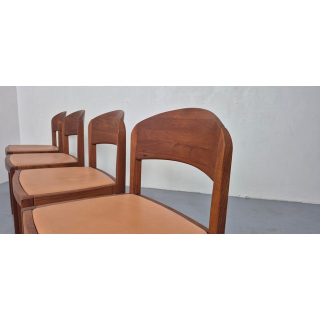 Danish Modern Teak and Leather Dining Chairs by Mikael Laursen, 1970s, Set of 4 For Sale - Image 11 of 18