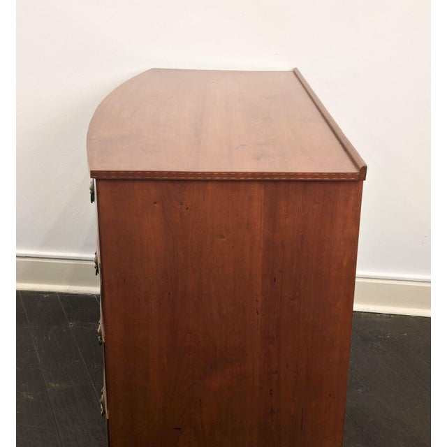19th Century American Inlaid Bowfront Chest of Drawers For Sale - Image 4 of 12