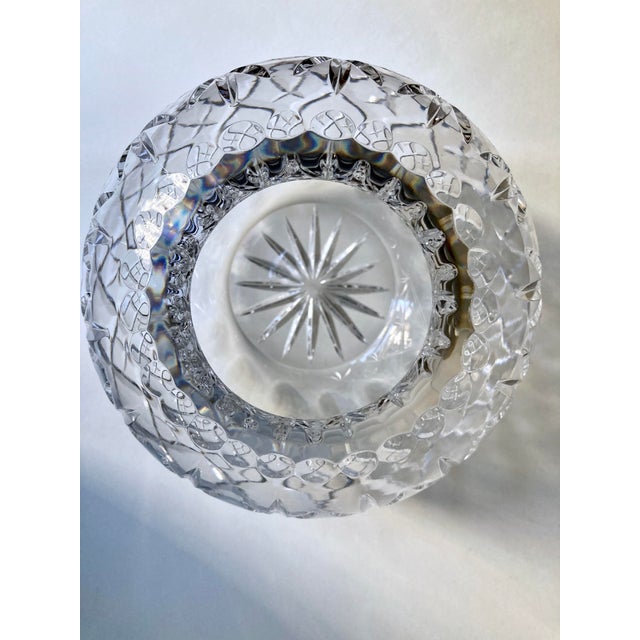 Vintage Cut Crystal Rose Bowl Vase Chairish