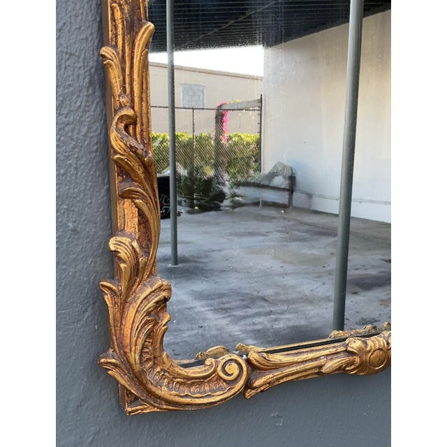Vintage Gilt Baroque Mirror For Sale - Image 4 of 12
