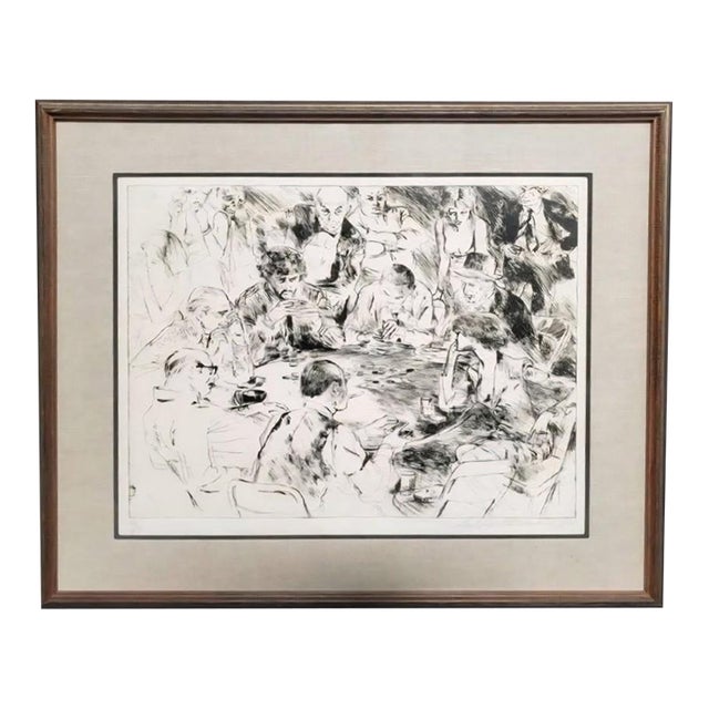 LeRoy Neiman Signed Etching "The Gambler" 1980 Limited Edition 162/250 For Sale