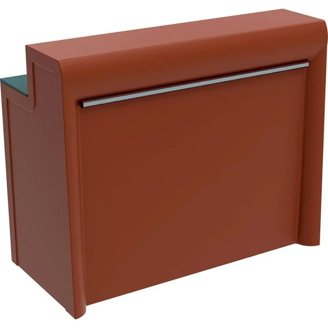 Straight chocolate lacquered classe bar by mowee dimensions: d 140 x w 68 x h 115 cm material: polyethylene, stainless...