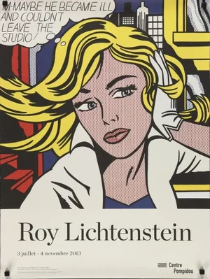 "M-Maybe" Roy Lichtenstein Centre Pompidou Exhibition Poster