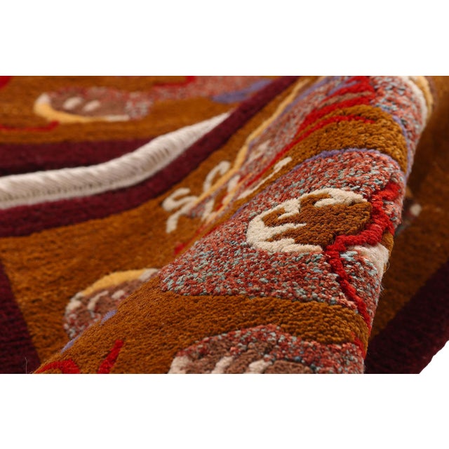 Matching Pair of Vintage Tibetan Rugs, 01'07 X 03'01 For Sale In Dallas - Image 6 of 10