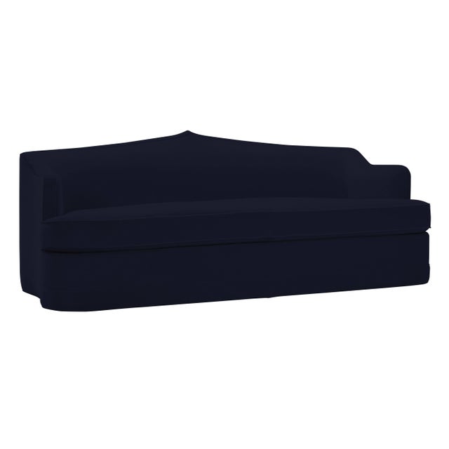 Aveline Sofa, Ink Black Velvet For Sale - Image 6 of 6