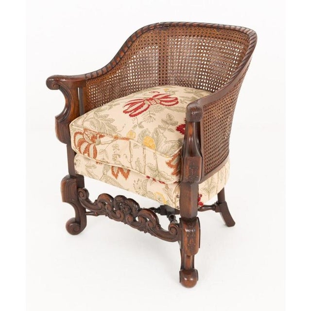 Bergere Sofa and Chairs, 1875, Set of 3 For Sale - Image 3 of 7