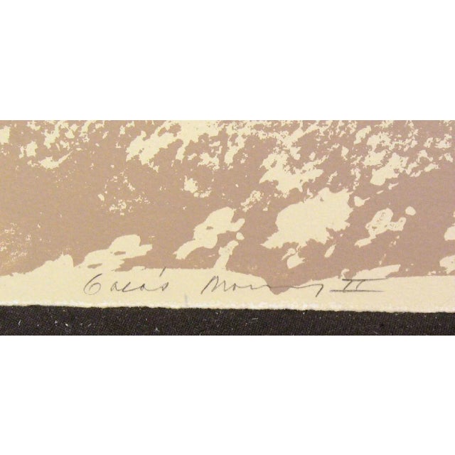 Yellow 1978 "Gaea's Morning I, II, III" Abstract Ethereal Seascape Serigraph Triptych - Set of 3 For Sale - Image 8 of 11