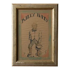 Lunatic Billy Bats Outsider Art Drawing, 1872