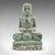 This is a vintage carved deity. An Oriental, bronzed pine Buddha figure, dating to the Art Deco period, circa 1930. Graced...