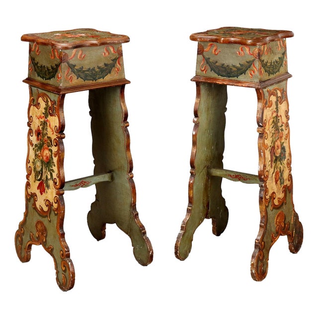 Wooden Vase Bases, Set of 2 For Sale