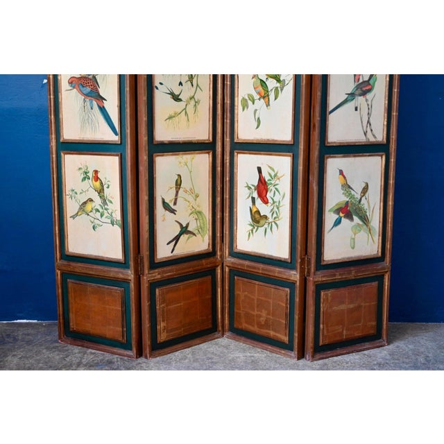 Victorian Screen with Birds and Roses, 1940s For Sale - Image 3 of 18