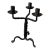 Vintage Wrought Iron Twisted Tripod Candelabra, Circa Early-Mid 20th Century For Sale