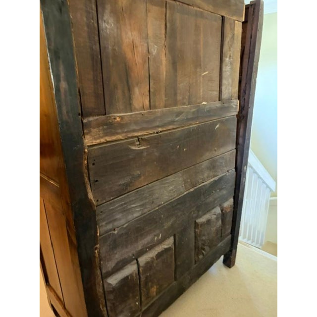 18th Century Antique Walnut Two Door French Armoire For Sale In West Palm - Image 6 of 6