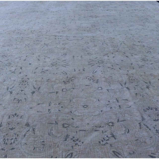 Early 20th Century All-Over Floral Design Antique Persian Khorassan Rug in Muted Shades of Cream Green and Buttery Yellow For Sale - Image 4 of 13