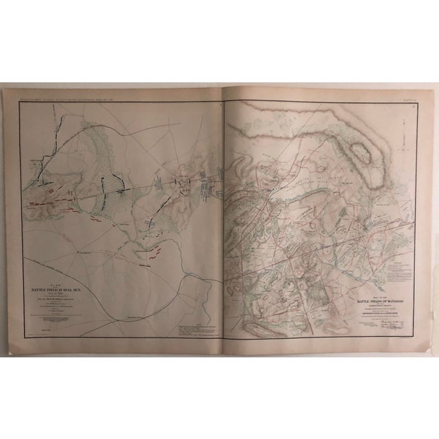 This is an interesting Civil War map of Bull Run and Manassas area showing the position and movements of the Confederate...