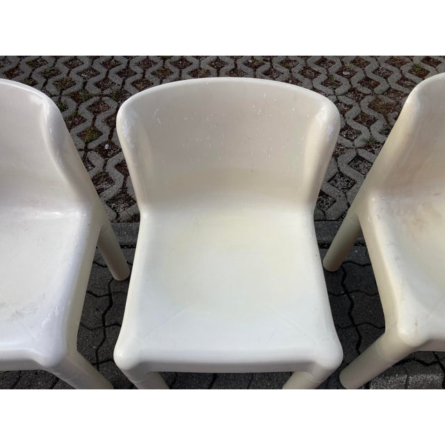 Plastic Model 4875 Dining Chair by Carlo Bartoli for Kartell, 1980, Set of 4 For Sale - Image 7 of 18