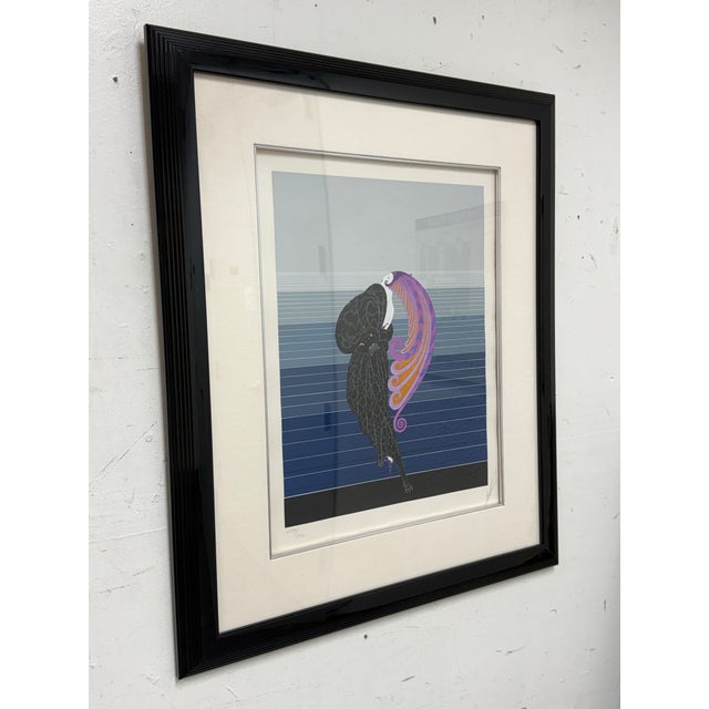 Art Deco Circa 1977 Erté "Beauty and the Beast" Seriagraph, Framed For Sale - Image 3 of 13