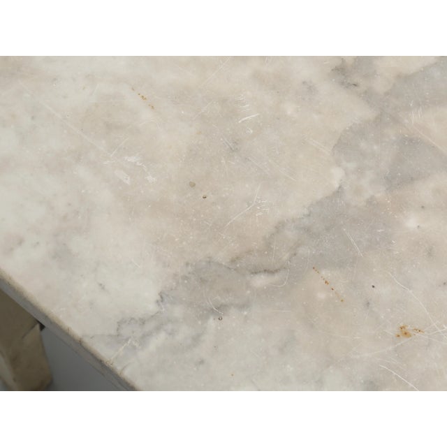 Stone Original Country English Pastry Shop Kitchen Island, Marble Top For Sale - Image 7 of 13