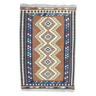 Vintage Turkish Kilim Flat Rug For Sale