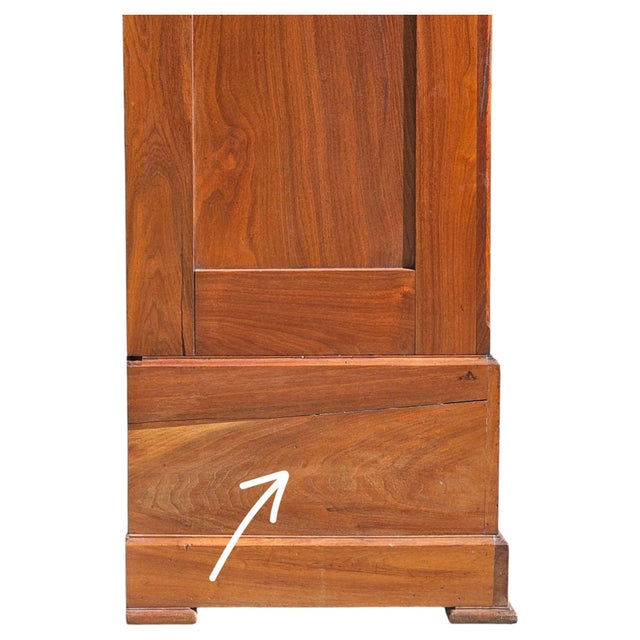 Antique 1870s Eastlake Victorian Knockdown | Walnut W/ Burl | Wardrobe Armoire | With Key For Sale - Image 15 of 16