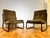 Bauhaus Black Steel and Green Upholstery Lounge Chairs, 1970s, Set of 3 For Sale - Image 3 of 18