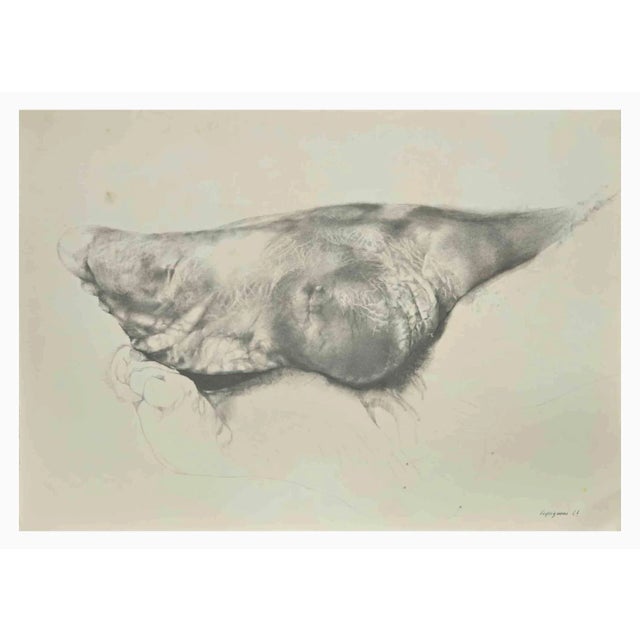 Modern Renzo Vespignani, Foot, Phototype Print, 1960s For Sale - Image 3 of 3